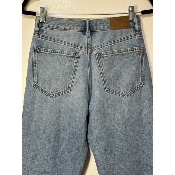 Madewell 90's Straight Leg High Rise Jeans Size 25 NWT Full Length Light Wash - Picture 7 of 11
